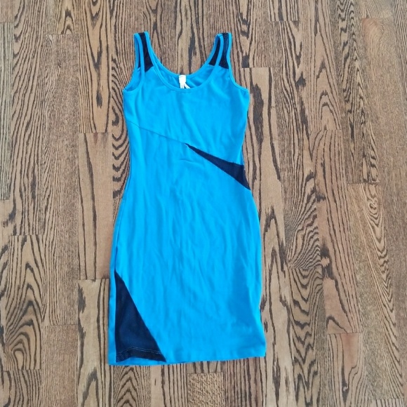 neon blue bodycon dress